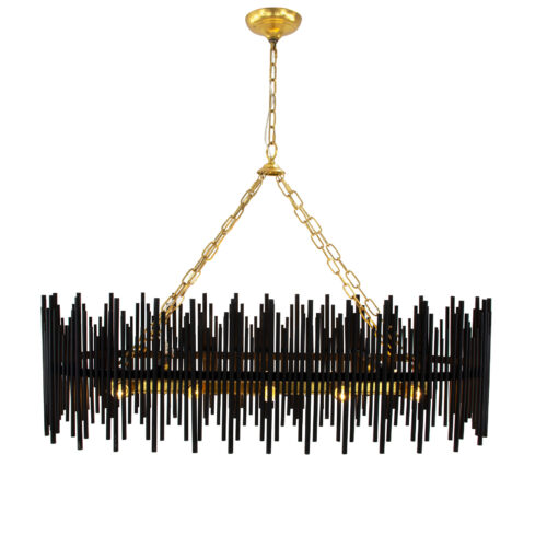 Atlas Black Oval Chandelier- Celline Home