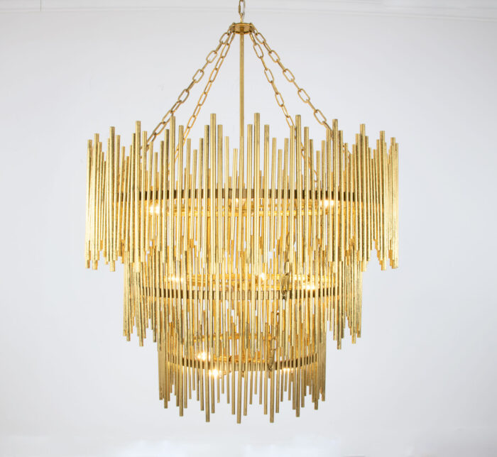 Atlas Gold 3 Tier Chandelier - Image 2