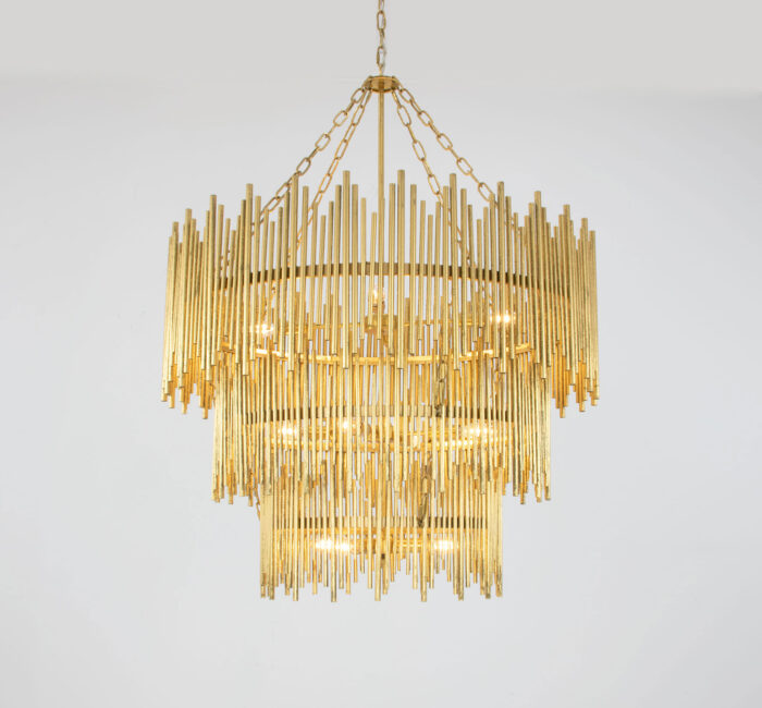 Atlas Gold 3 Tier Chandelier - Image 3