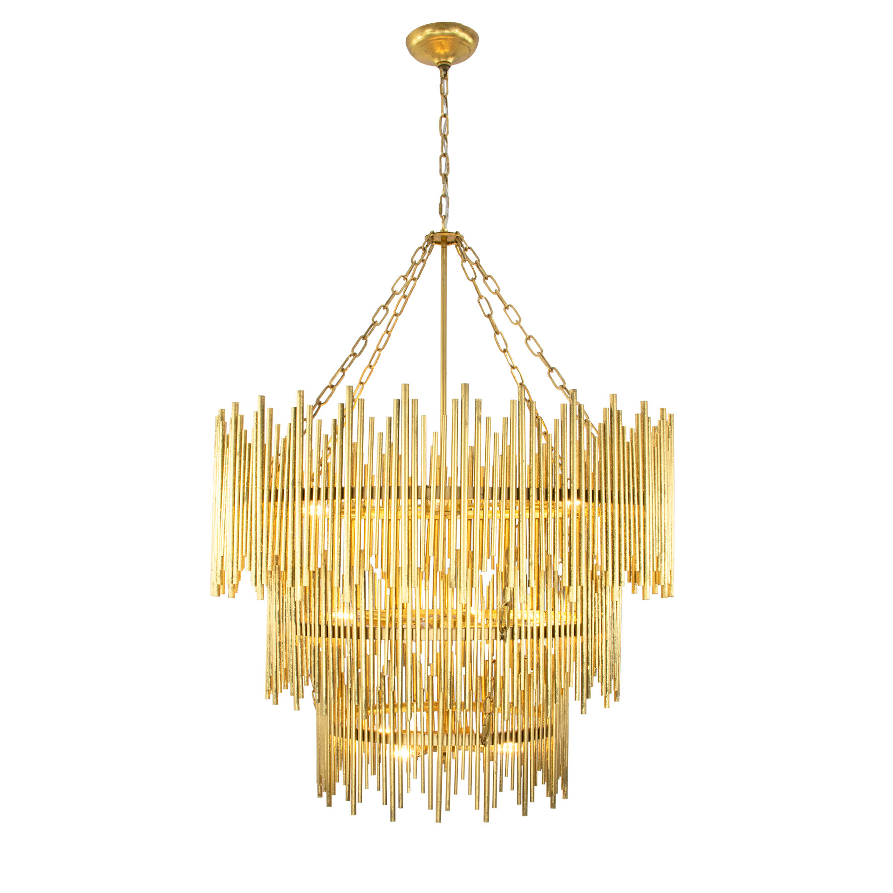 Atlas Gold 3 Tier Chandelier- Celline Home