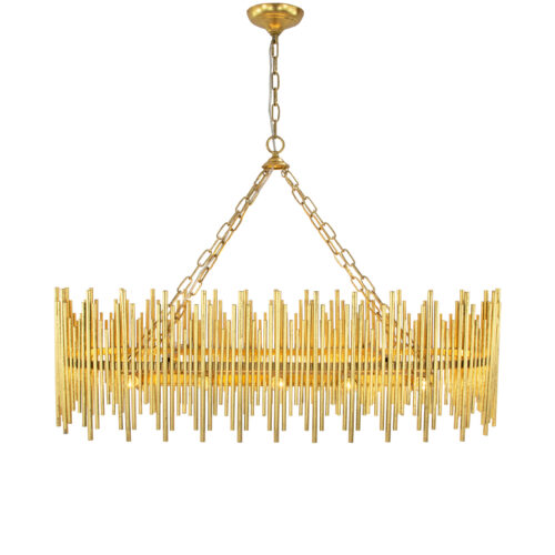 Atlas Gold Oval Chandelier- Lillian Home