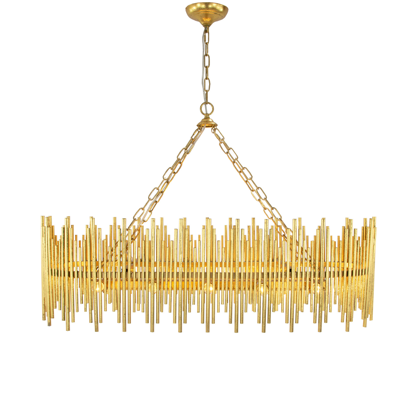 Atlas Gold Oval Chandelier- Lillian Home