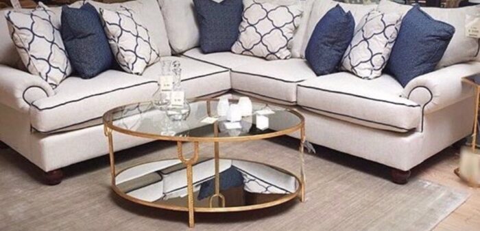 Blanca Oval Gold Coffee Table - Image 11