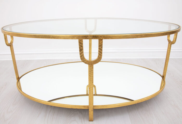 Blanca Oval Gold Coffee Table - Image 5