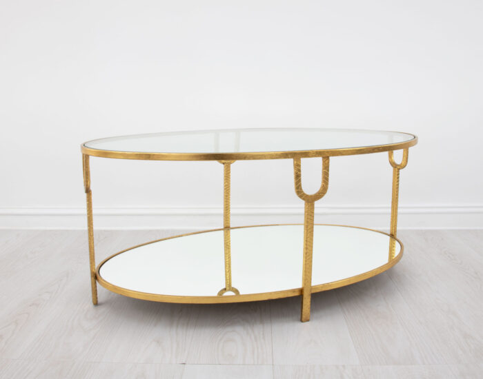 Blanca Oval Gold Coffee Table - Image 2