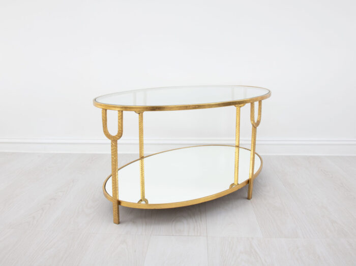 Blanca Oval Gold Coffee Table - Image 3