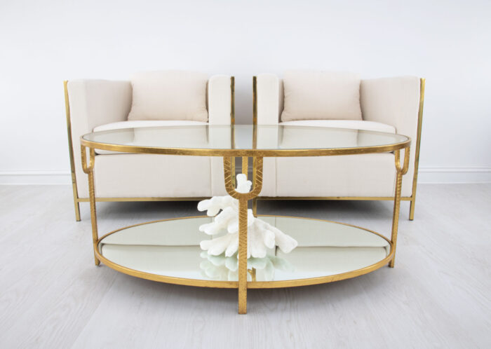 Blanca Oval Gold Coffee Table - Image 8