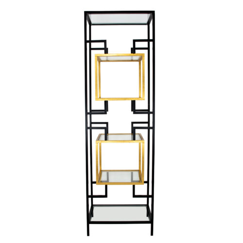 Bullani Black & Gold Small Shelf- Celline Home