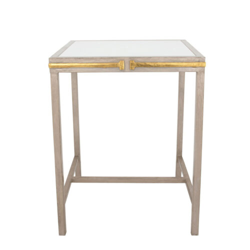 Celine Champagne & Gold Side Table- Celline Home