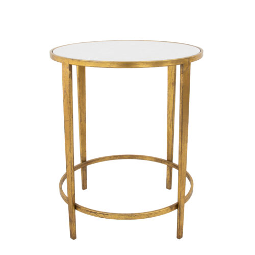 Dolly Gold Round Side Table- Celline Home