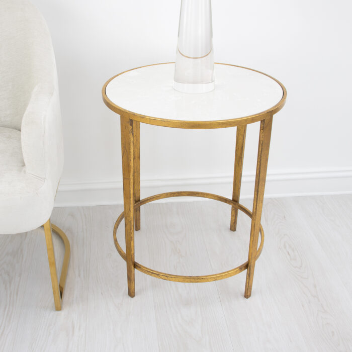 Dolly Gold Round Side Table - Image 9