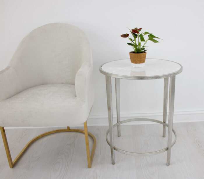 Dolly Silver Round Side Table - Image 9