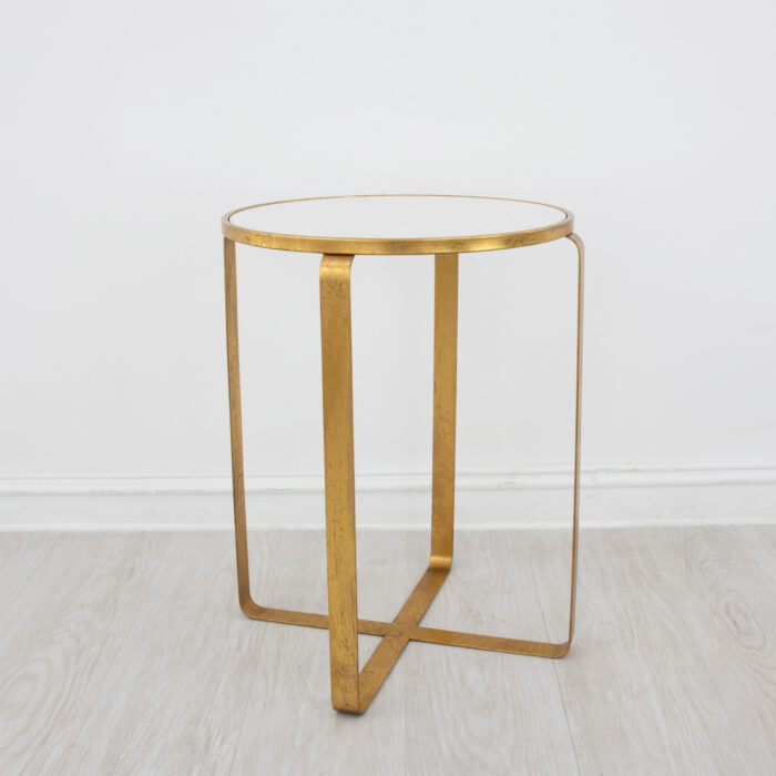 Dona Gold Stone Top Side Table - Image 3