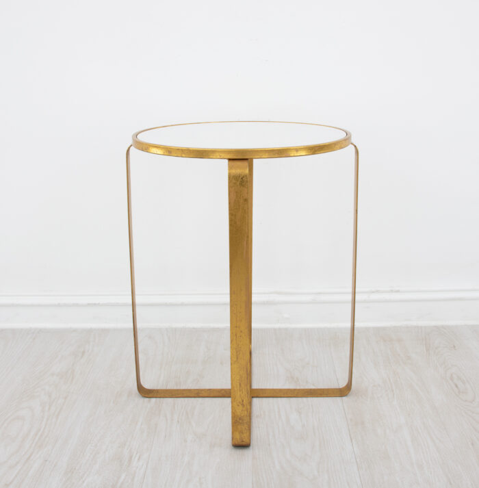 Dona Gold Stone Top Side Table - Image 2