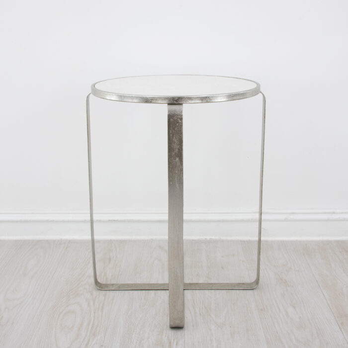 Dona Silver Stone Top Side Table - Image 3