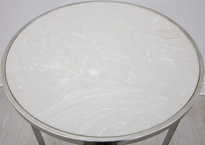 Dona Silver Stone Top Side Table - Image 4