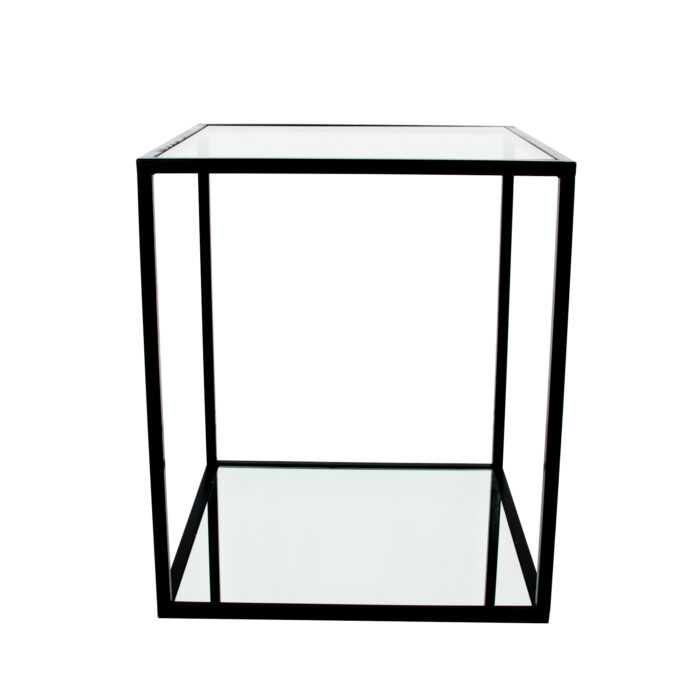 Emily 2 Shelves Black Side Table