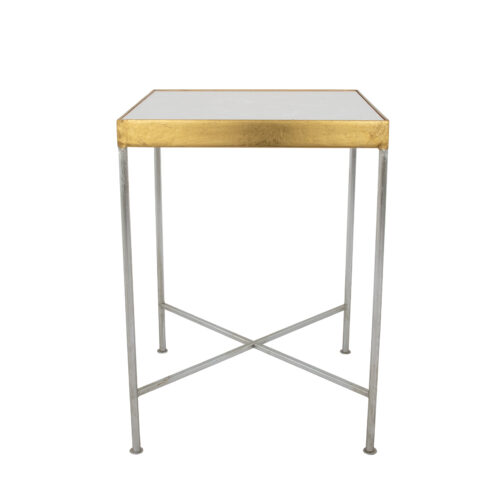 Faye Silver and Gold Side Table- Celline Home