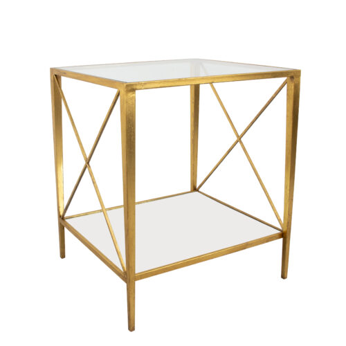 Gemma Gold Leaf Side Table- Celline Home