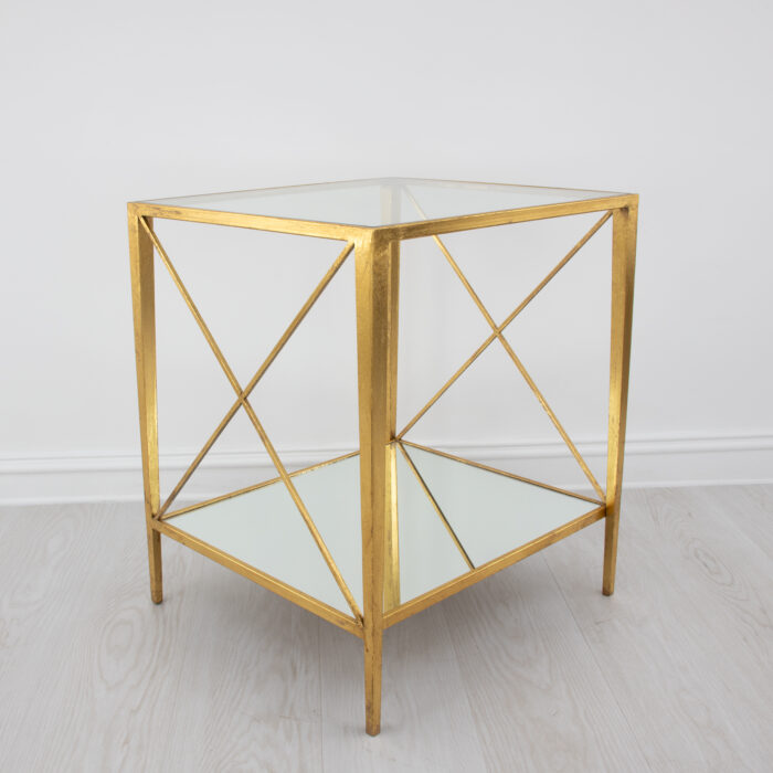 Gemma Gold Leaf Side Table - Image 3