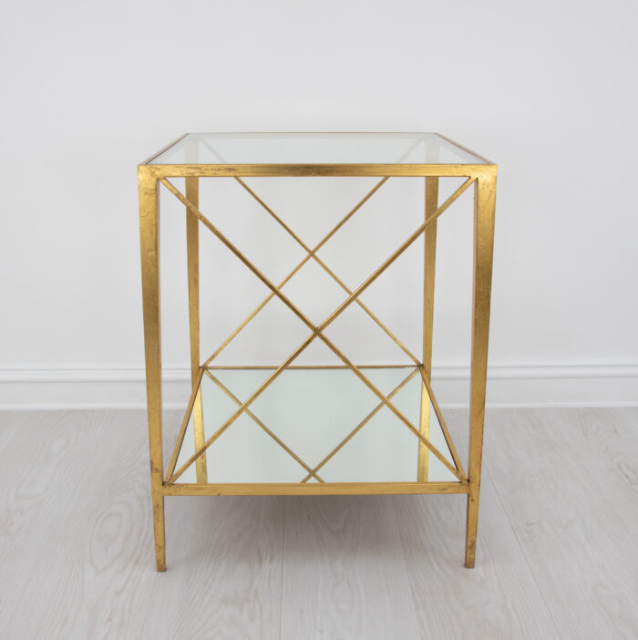 Gemma Gold Leaf Side Table - Image 4