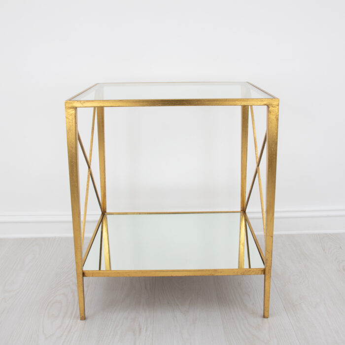 Gemma Gold Leaf Side Table - Image 2