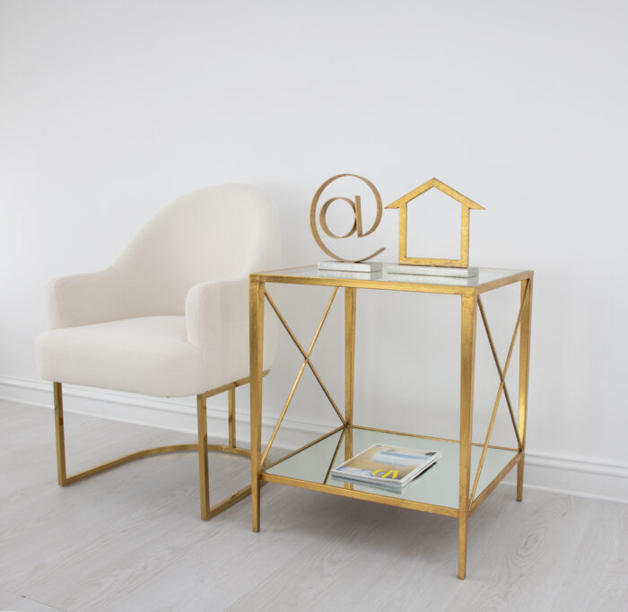 Gemma Gold Leaf Side Table - Image 7