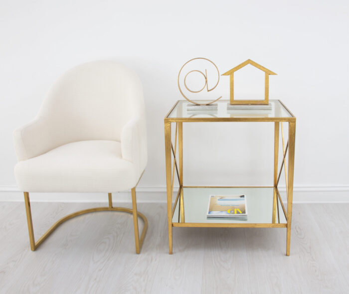 Gemma Gold Leaf Side Table - Image 8