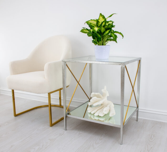 Gemma Silver Leaf Side Table - Image 7