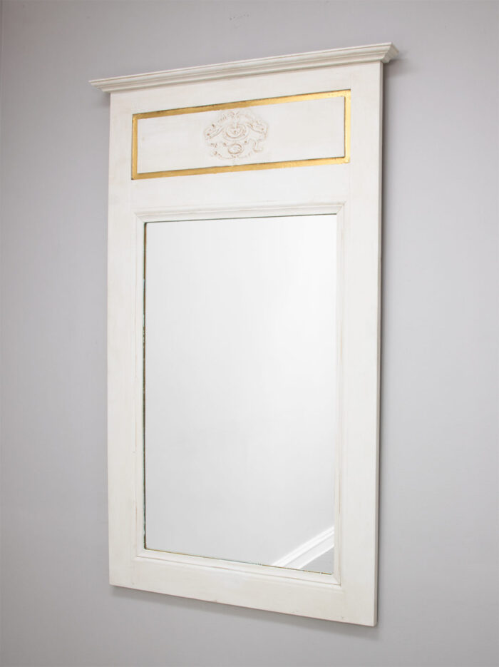 Grayson White and Gold Oak Mirror - Image 3