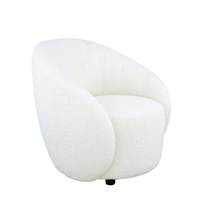 Kyle White Armchair- Celline Home