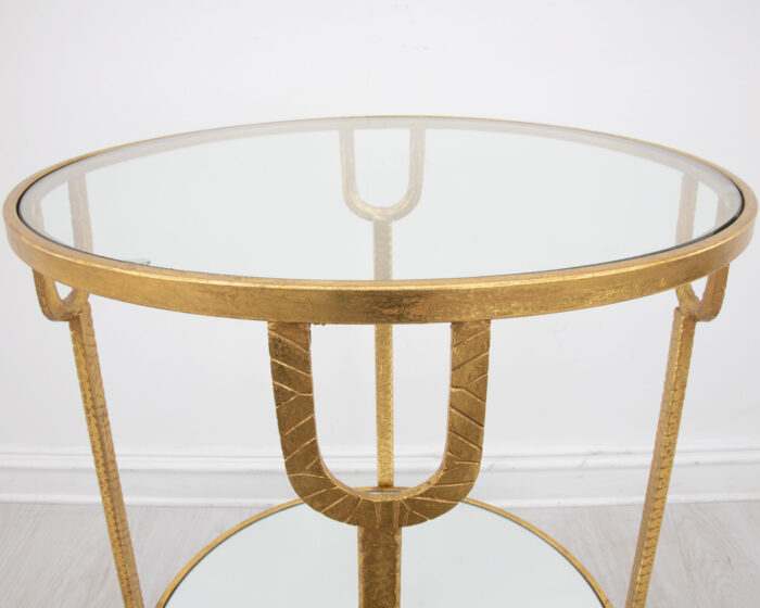 Khloe Gold 2 Shelves Side Table - Image 6