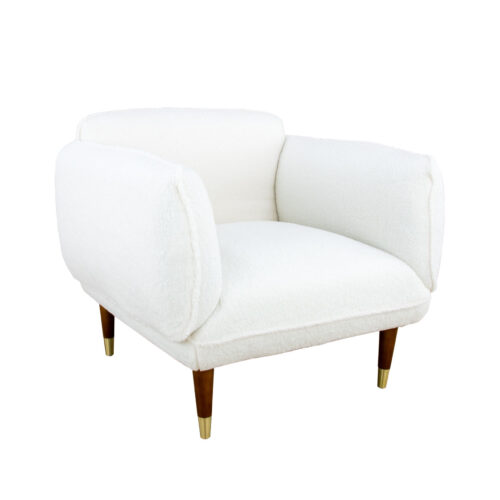 Lindsey White Armchair- Celline Home