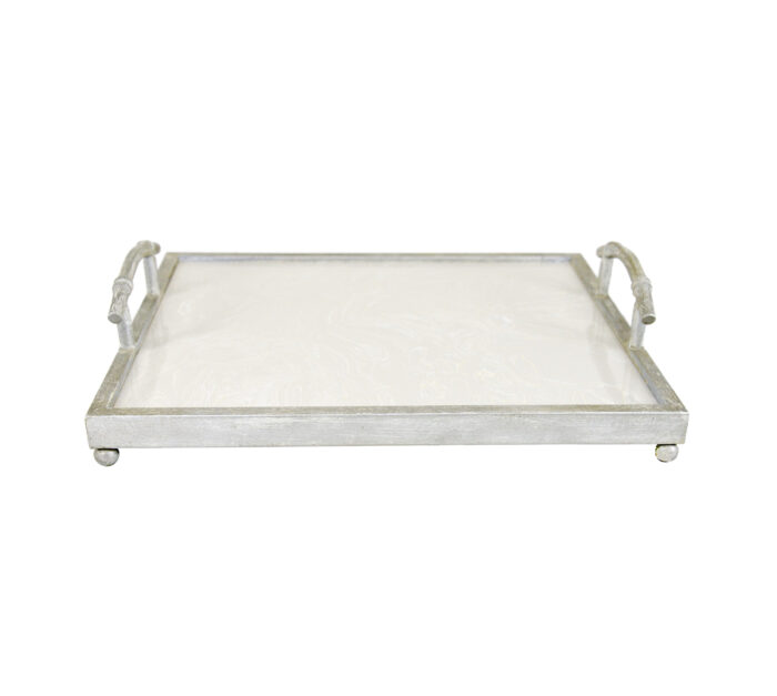 Lalana Silver Tray with White Stone - Image 2