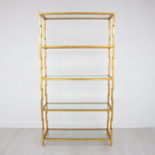 Lazaro Gold Leaf Shelf- Celline Home