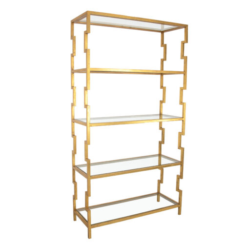 Lazaro Gold Leaf Shelf- Celline Home