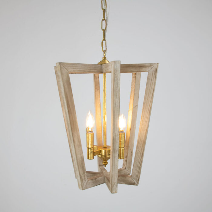 Lea Natural Oak Small Chandelier - Image 3