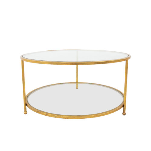 Lilia Gold Round Coffee Table- Celline Home