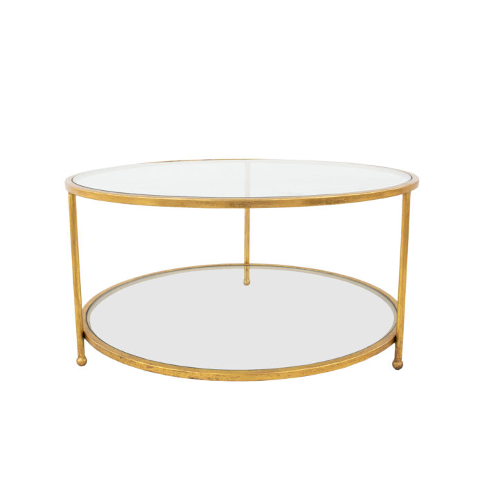 Lilia Gold Round Coffee Table- Celline Home