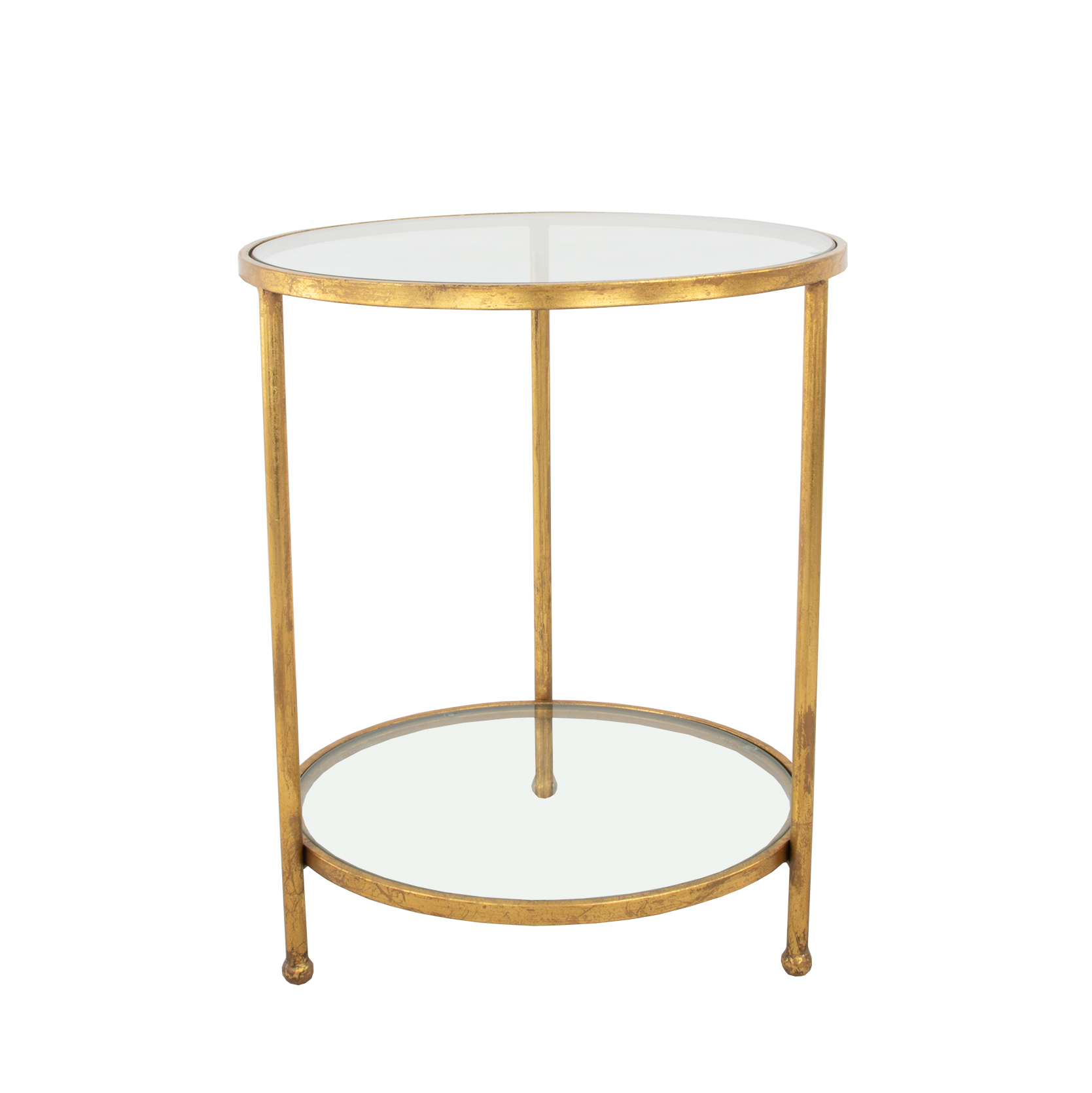 Lilia Gold Round Side Table- Celline Home