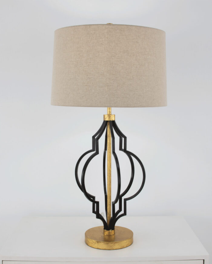 Luna Black & Gold Table Lamp - Image 4