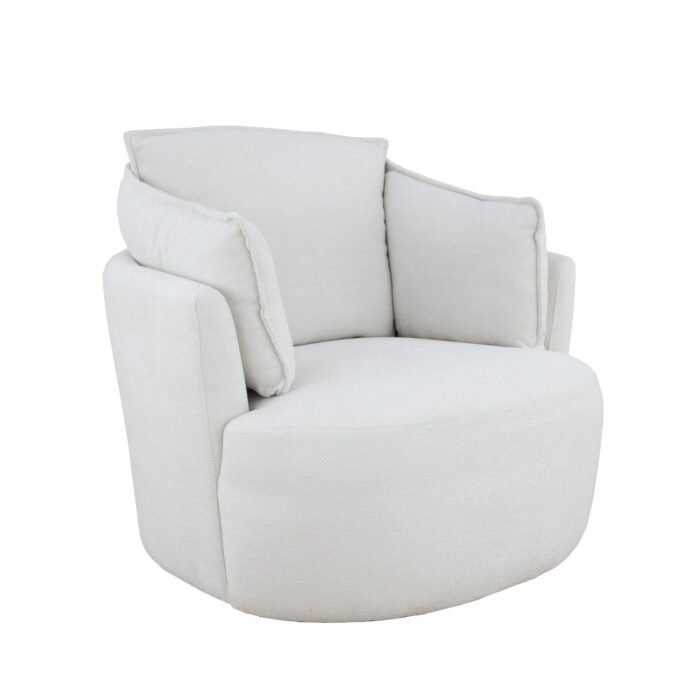 Maya Swivel Armchair Beige- Celline Home