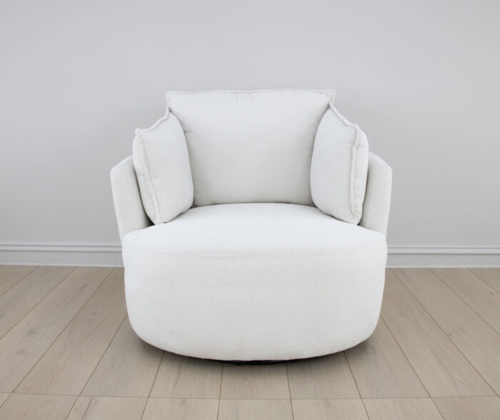 Maya Swivel Armchair Beige - Image 2