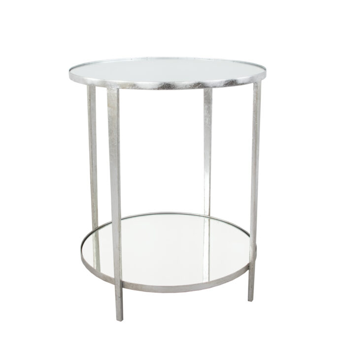 Mae Silver 2 Shelves Side Table- Celline Home