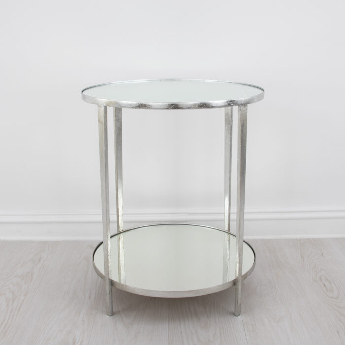 Mae Silver 2 Shelves Side Table - Image 2