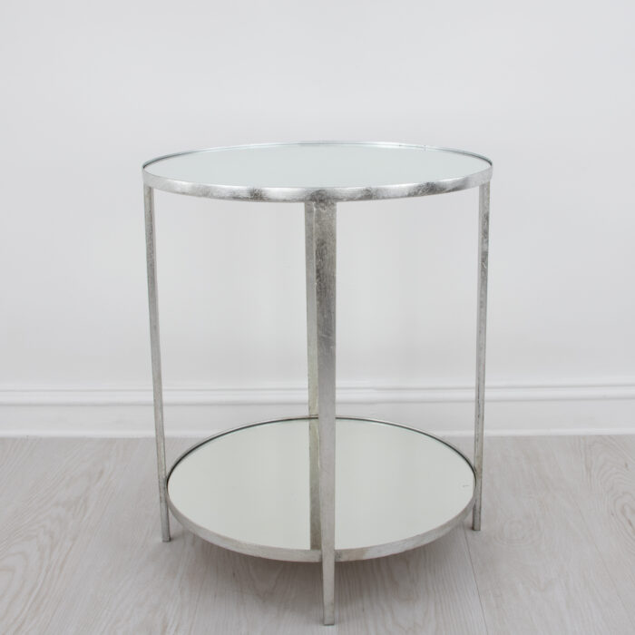 Mae Silver 2 Shelves Side Table - Image 3