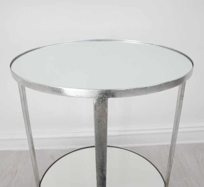 Mae Silver 2 Shelves Side Table - Image 5