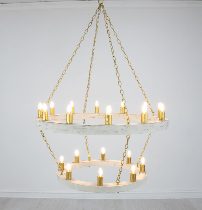 Maloz White & Gold Chandelier - Image 2