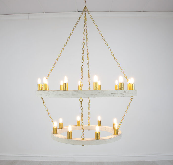 Maloz White & Gold Chandelier - Image 7