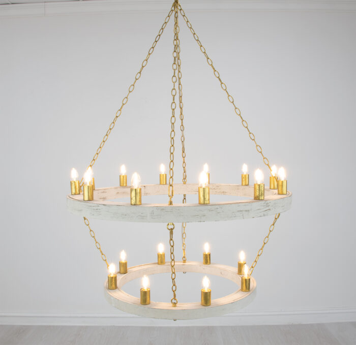 Maloz White & Gold Chandelier - Image 6